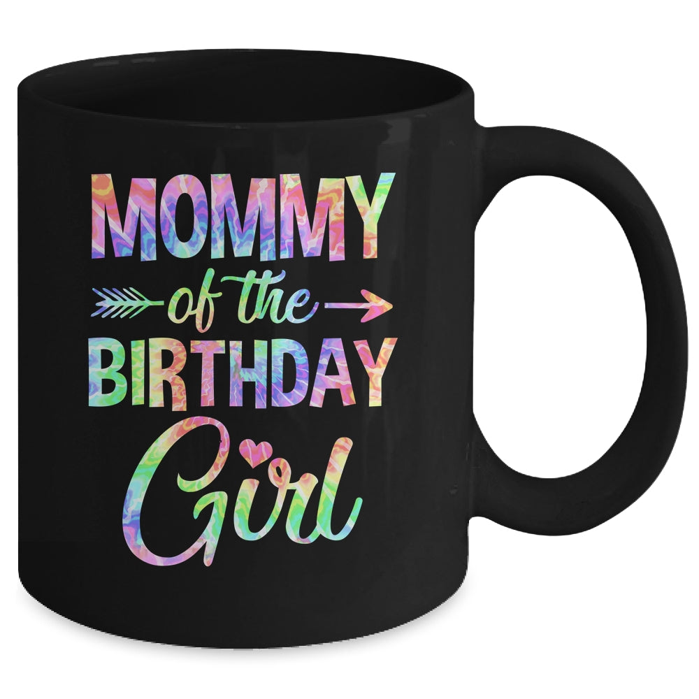 Mommy Of The Birthday Girl Tie Dye 1st Birthday Girl Family Mug | siriusteestore