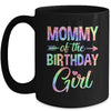 Mommy Of The Birthday Girl Tie Dye 1st Birthday Girl Family Mug | siriusteestore