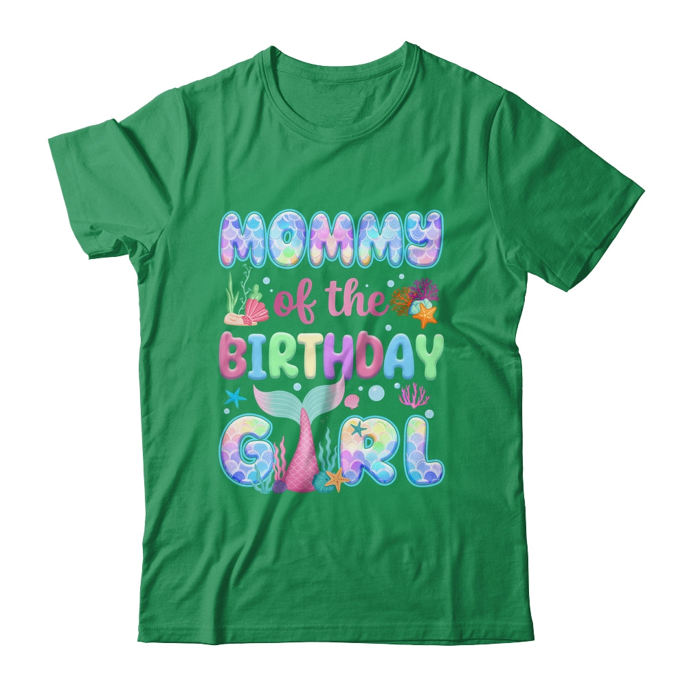 Mommy Of The Birthday Mermaid Girl Family Matching Party Shirt & Hoodie | siriusteestore