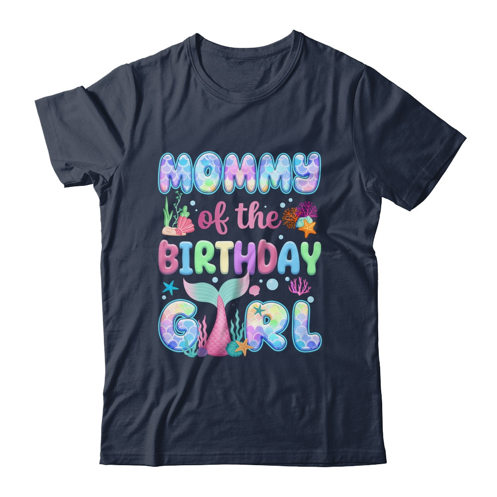 Mommy Of The Birthday Mermaid Girl Family Matching Party Shirt & Hoodie | siriusteestore