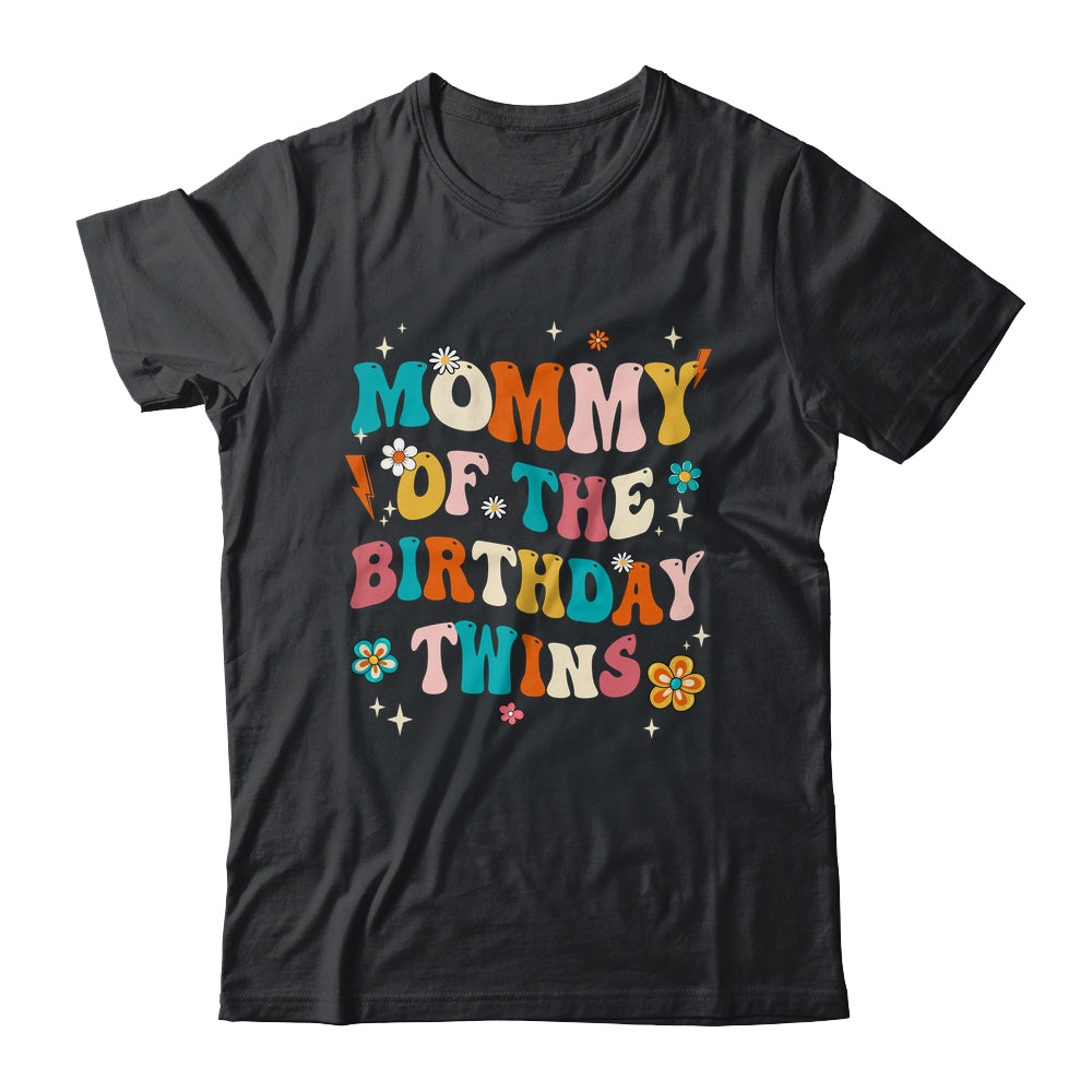 Mommy Of The Birthday Twins Boys Girls Party Retro Bday Shirt & Hoodie | siriusteestore