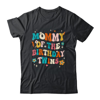 Mommy Of The Birthday Twins Boys Girls Party Retro Bday Shirt & Hoodie | siriusteestore
