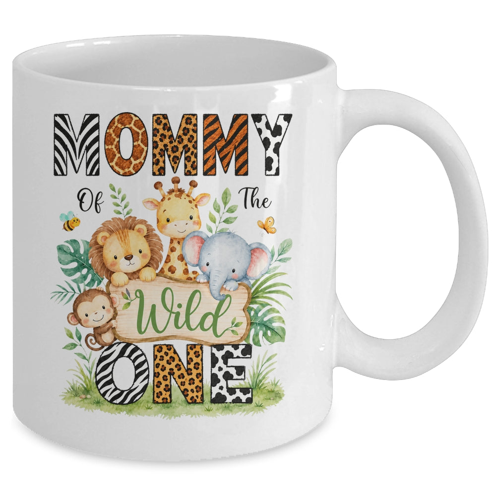 Mommy Of The Wild One First Birthday Boy Jungle Safari Mug | siriusteestore