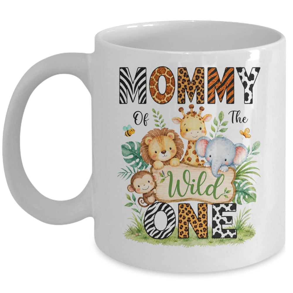 Mommy Of The Wild One First Birthday Boy Jungle Safari Mug | siriusteestore