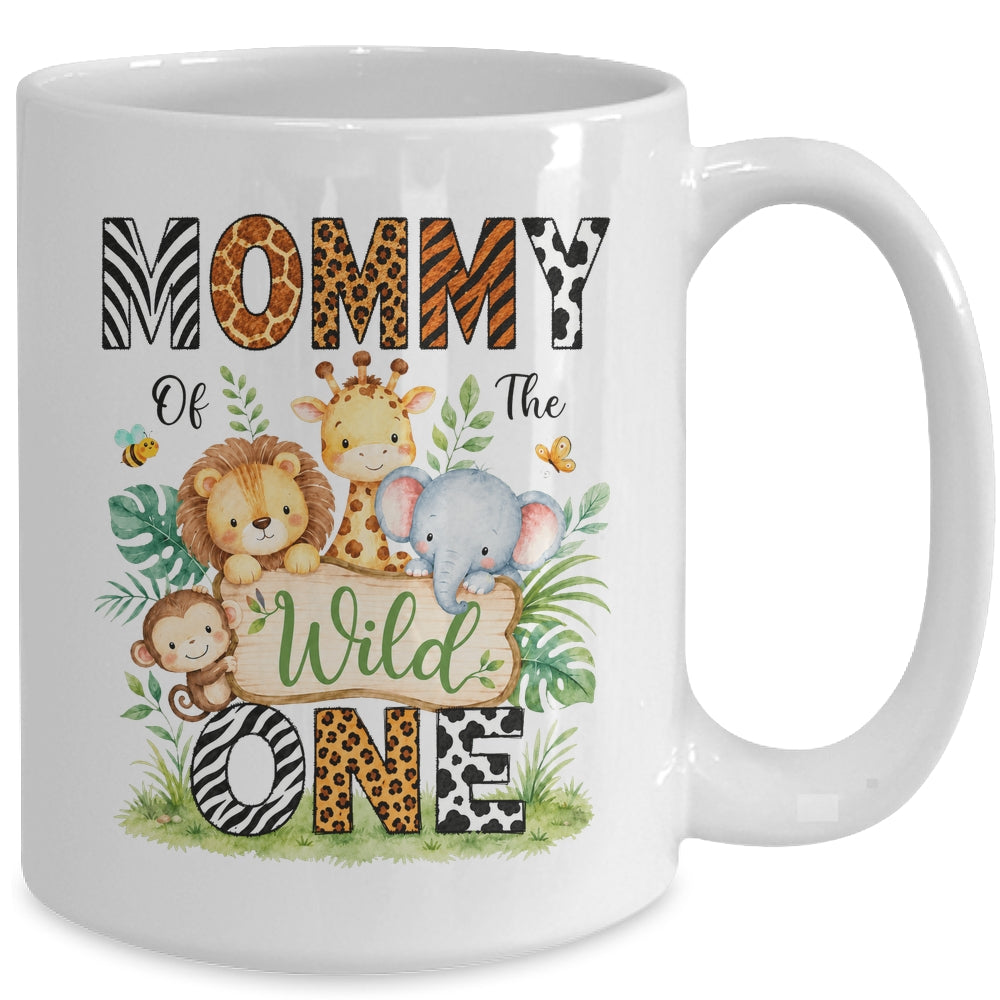 Mommy Of The Wild One First Birthday Boy Jungle Safari Mug | siriusteestore