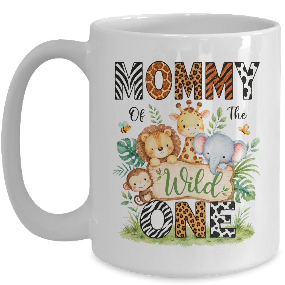 Mommy Of The Wild One First Birthday Boy Jungle Safari Mug | siriusteestore