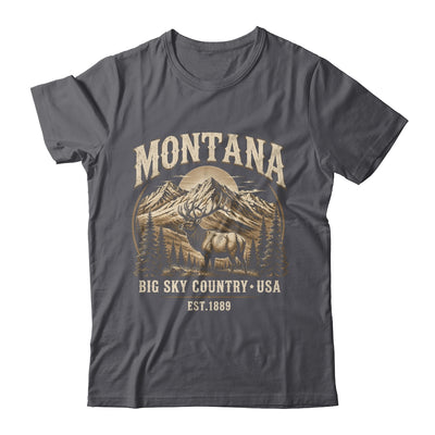 Montana Rocky Mountains Elk Big Sky Country Souvenir Vintage Shirt & Tank Top | siriusteestore