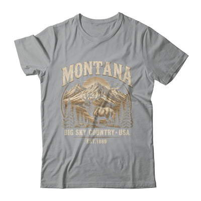 Montana Rocky Mountains Elk Big Sky Country Souvenir Vintage Shirt & Tank Top | siriusteestore