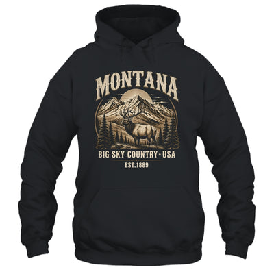 Montana Rocky Mountains Elk Big Sky Country Souvenir Vintage Shirt & Tank Top | siriusteestore