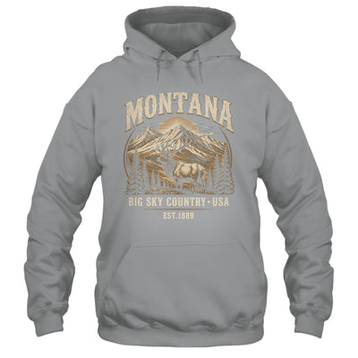 Montana Rocky Mountains Elk Big Sky Country Souvenir Vintage Shirt & Tank Top | siriusteestore