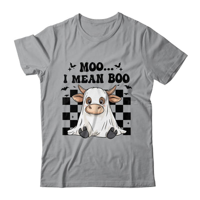Moo I Mean Boo Spooky Highland Cow Halloween Ghost Costume Shirt & Hoodie | siriusteestore