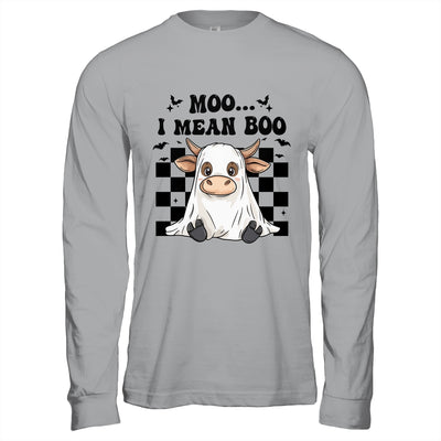 Moo I Mean Boo Spooky Highland Cow Halloween Ghost Costume Shirt & Hoodie | siriusteestore