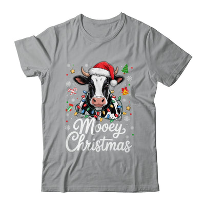 Mooey Christmas Lights Santa Hat Xmas Farm Cow Lover Shirt & Sweatshirt | siriusteestore