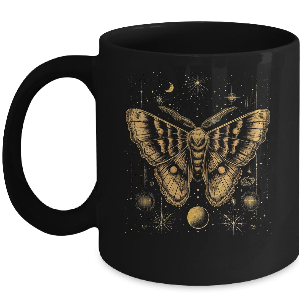 Moon Sun Goblincore Moth Butterfly Moonphase Cottagecore Mug | siriusteestore