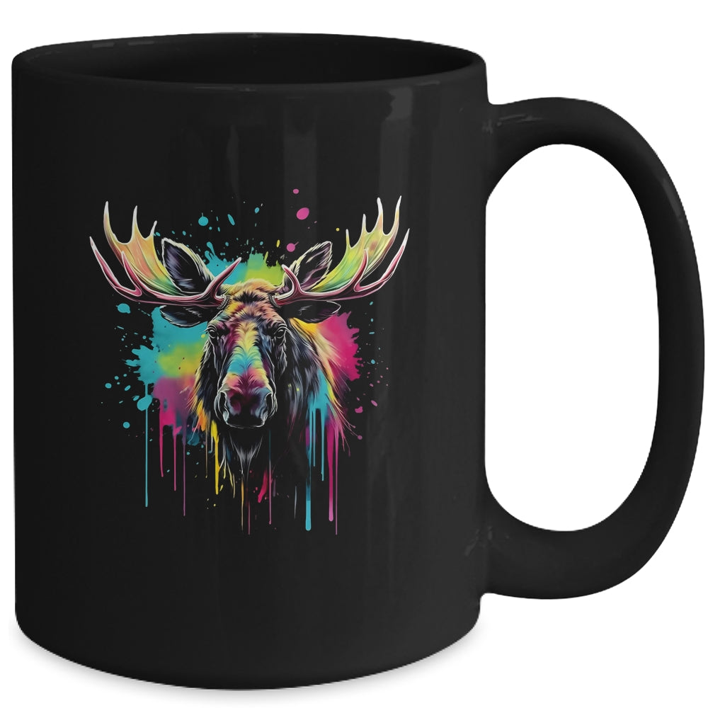 Moose Lovers Colorful Art Beautiful Moose Lover Men Women Mug | siriusteestore