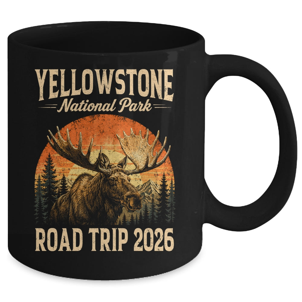 Moose Yellowstone National Park Family Trip 2026 Outdoor Mug | siriusteestore