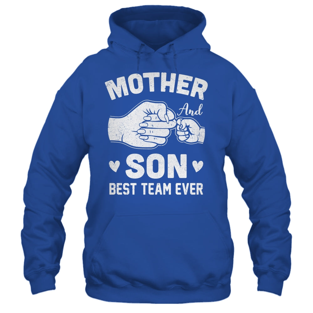 Mother And Son Best Team Ever Sons Mom Matching Mother's Day Shirt & Hoodie | siriusteestore