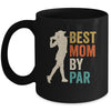 Mothers Day Golf Best Mom By Par Golfing Golfer Mama Retro Mug | siriusteestore