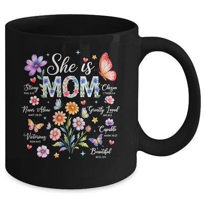 Mothers Day She Is Mom She Is Strong Gifts Christian Mom Mug | siriusteestore