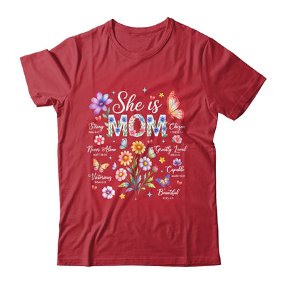 Mothers Day She Is Mom She Is Strong Gifts Christian Mom Shirt & Hoodie | siriusteestore