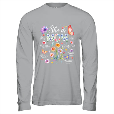 Mothers Day She Is Mom She Is Strong Gifts Christian Mom Shirt & Hoodie | siriusteestore