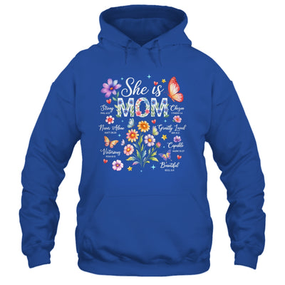 Mothers Day She Is Mom She Is Strong Gifts Christian Mom Shirt & Hoodie | siriusteestore