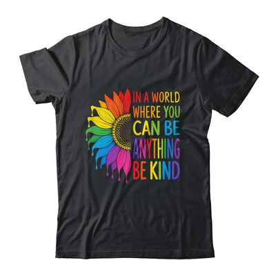 Motivational Rainbow Be Kind Sunflower Lgbtq Pride Month Shirt & Tank Top | siriusteestore