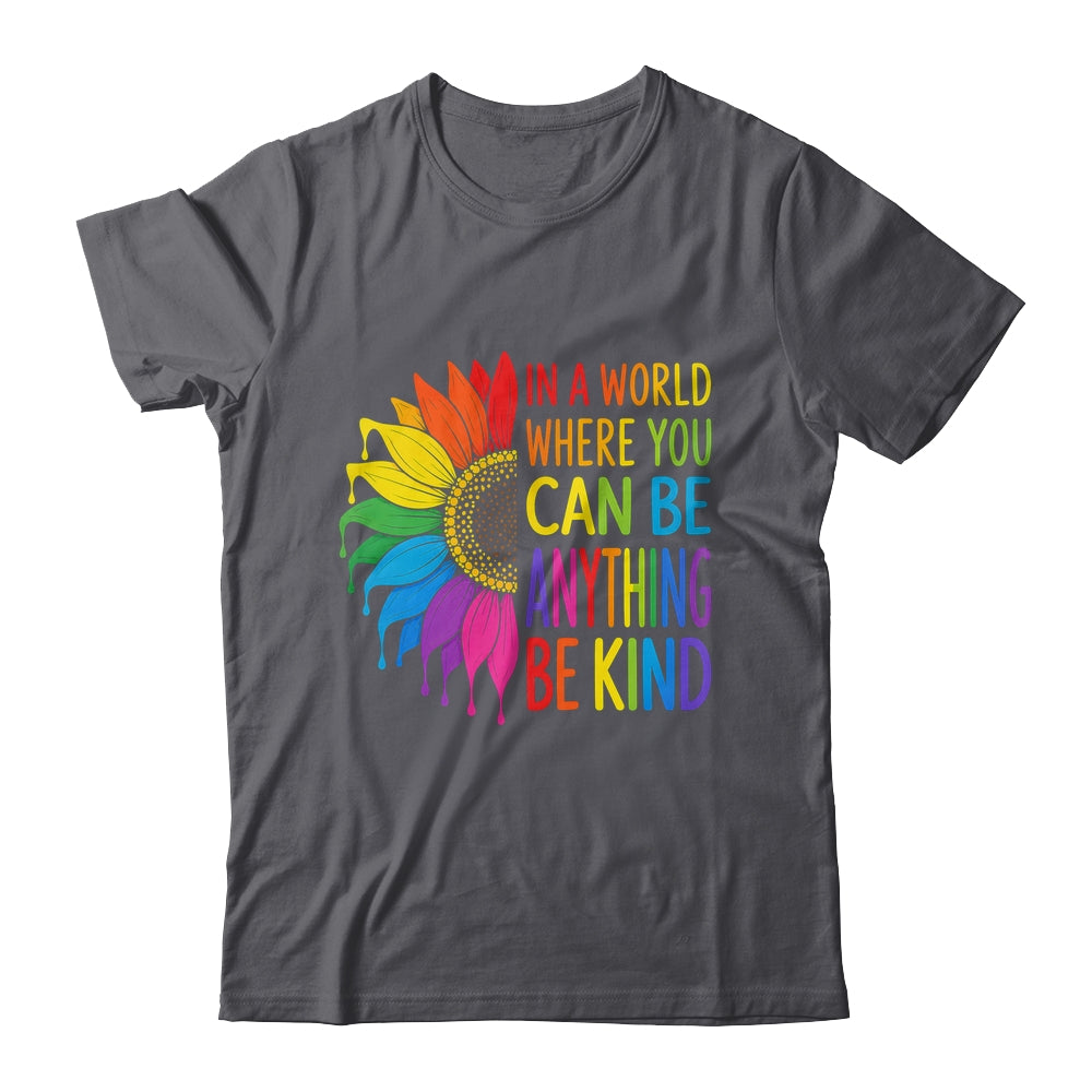 Motivational Rainbow Be Kind Sunflower Lgbtq Pride Month Shirt & Tank Top | siriusteestore