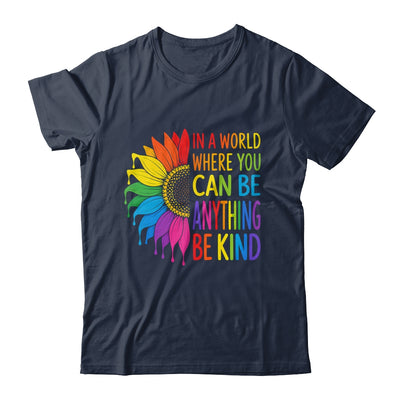 Motivational Rainbow Be Kind Sunflower Lgbtq Pride Month Shirt & Tank Top | siriusteestore