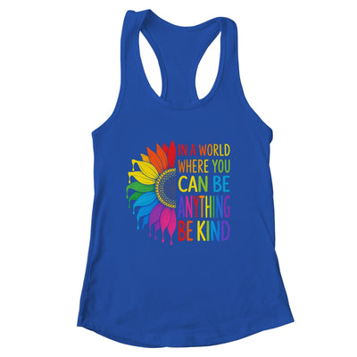 Motivational Rainbow Be Kind Sunflower Lgbtq Pride Month Shirt & Tank Top | siriusteestore