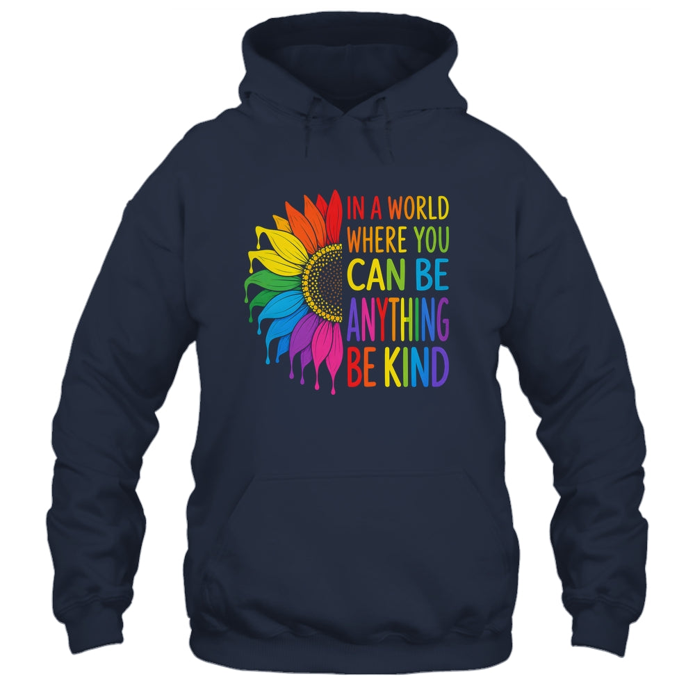 Motivational Rainbow Be Kind Sunflower Lgbtq Pride Month Shirt & Tank Top | siriusteestore