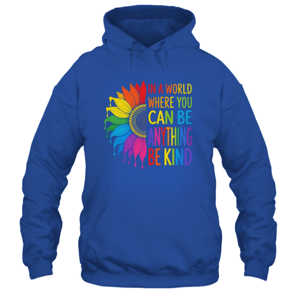 Motivational Rainbow Be Kind Sunflower Lgbtq Pride Month Shirt & Tank Top | siriusteestore