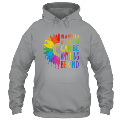 Motivational Rainbow Be Kind Sunflower Lgbtq Pride Month Shirt & Tank Top | siriusteestore