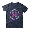 Motivational Words Floral Brain Ribbon Alzheimer's Awareness Shirt & Tank Top | siriusteestore