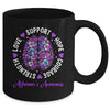 Motivational Words Floral Brain Ribbon Alzheimer's Awareness Mug | siriusteestore