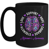 Motivational Words Floral Brain Ribbon Alzheimer's Awareness Mug | siriusteestore