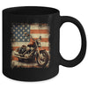 Motorcycle USA Flag Retro Biker For Men Dad Grandpa Mug | siriusteestore