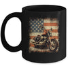 Motorcycle USA Flag Retro Biker For Men Dad Grandpa Mug | siriusteestore