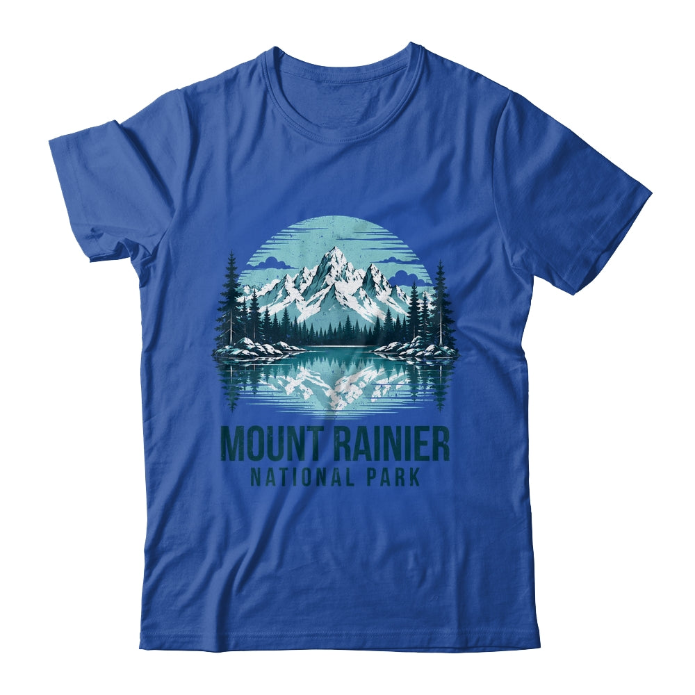 Mount Rainier National Park Retro Mountain Lake Outdoor Hiking Shirt & Tank Top | siriusteestore