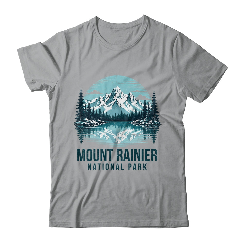 Mount Rainier National Park Retro Mountain Lake Outdoor Hiking Shirt & Tank Top | siriusteestore