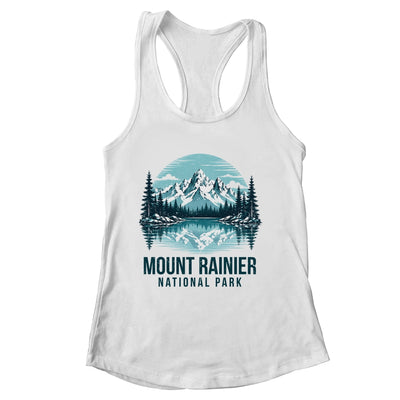 Mount Rainier National Park Retro Mountain Lake Outdoor Hiking Shirt & Tank Top | siriusteestore