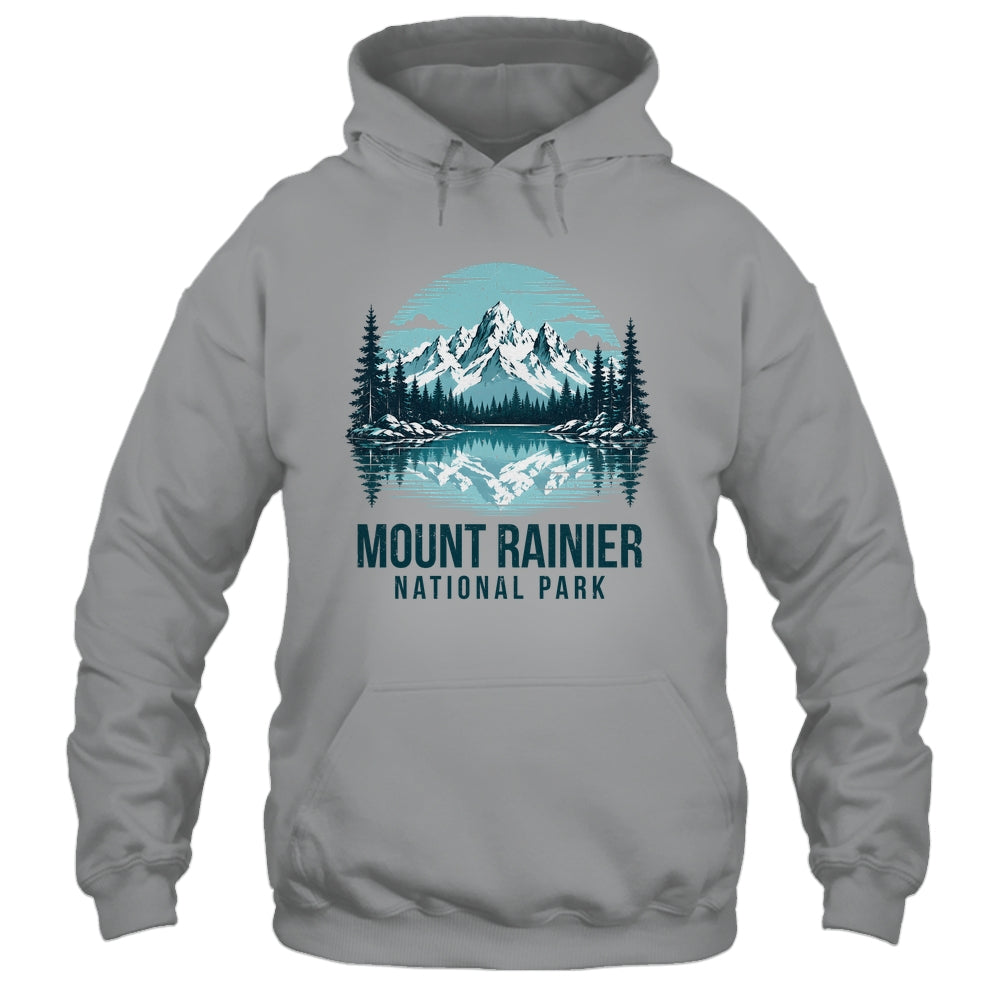 Mount Rainier National Park Retro Mountain Lake Outdoor Hiking Shirt & Tank Top | siriusteestore