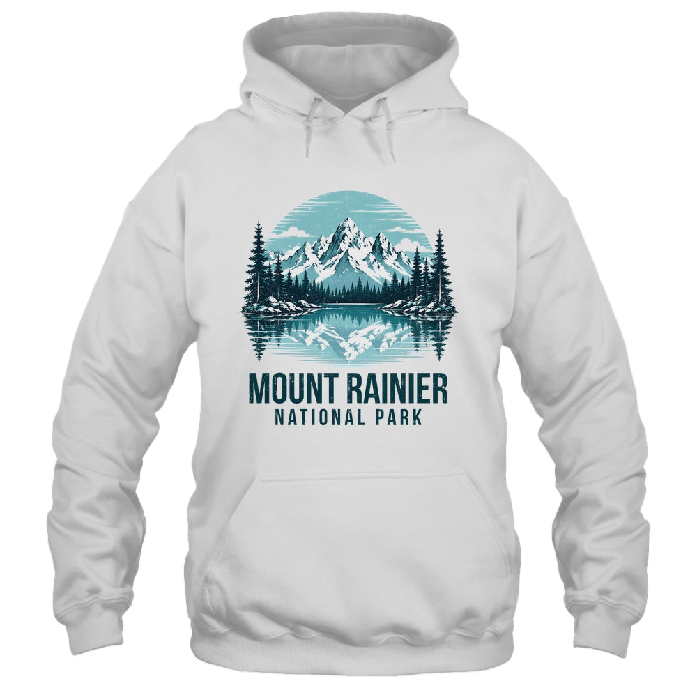 Mount Rainier National Park Retro Mountain Lake Outdoor Hiking Shirt & Tank Top | siriusteestore
