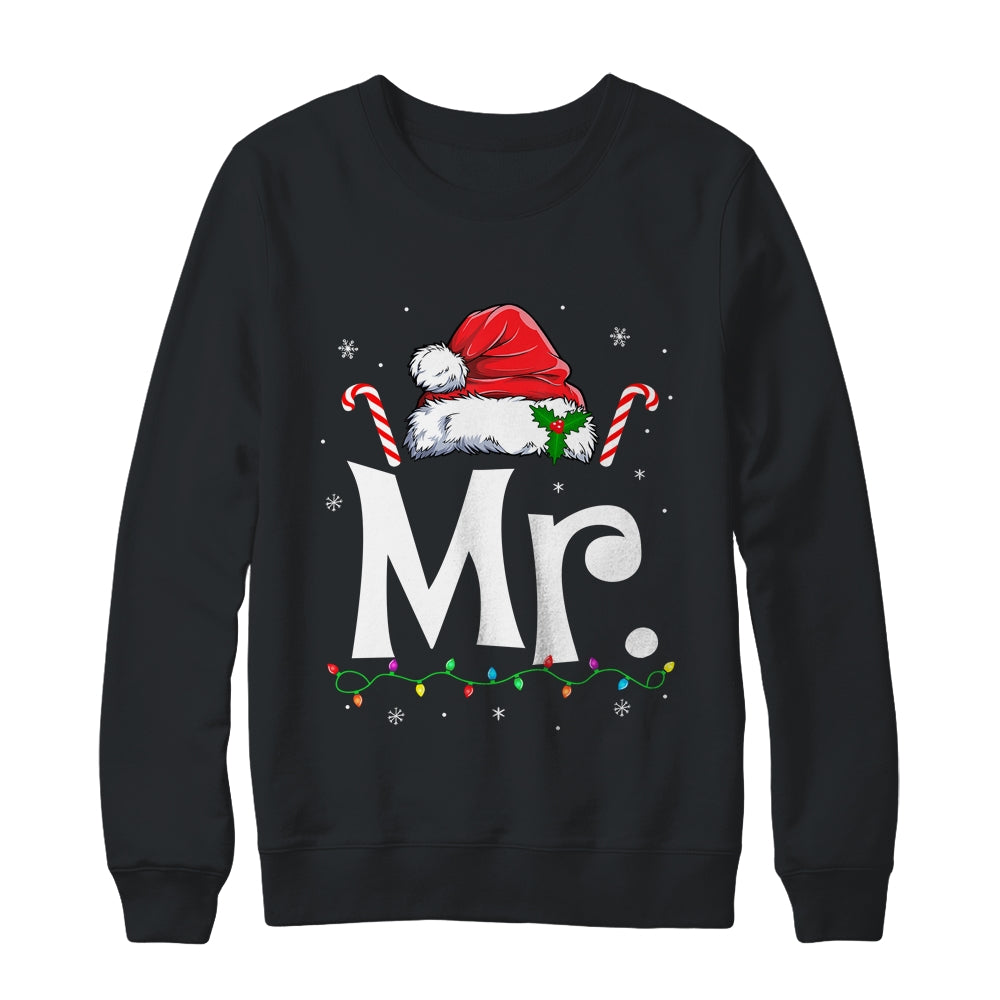 Mr And Mrs Claus Funny Couples Matching Christmas Xmas Light Shirt & Sweatshirt | siriusteestore