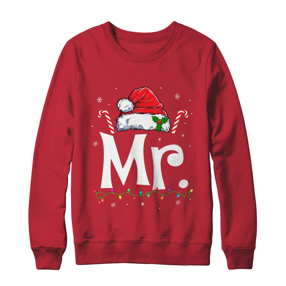 Mr And Mrs Claus Funny Couples Matching Christmas Xmas Light Shirt & Sweatshirt | siriusteestore