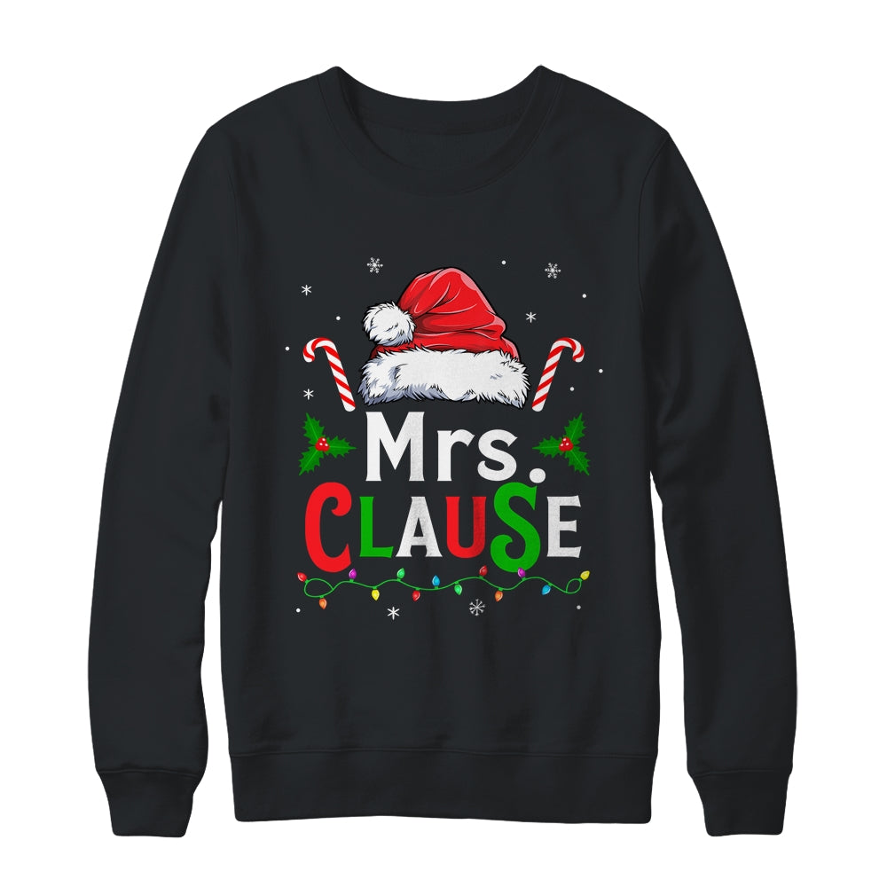 Mrs And Mr Claus Couples Matching Christmas Xmas Light Shirt & Sweatshirt | siriusteestore