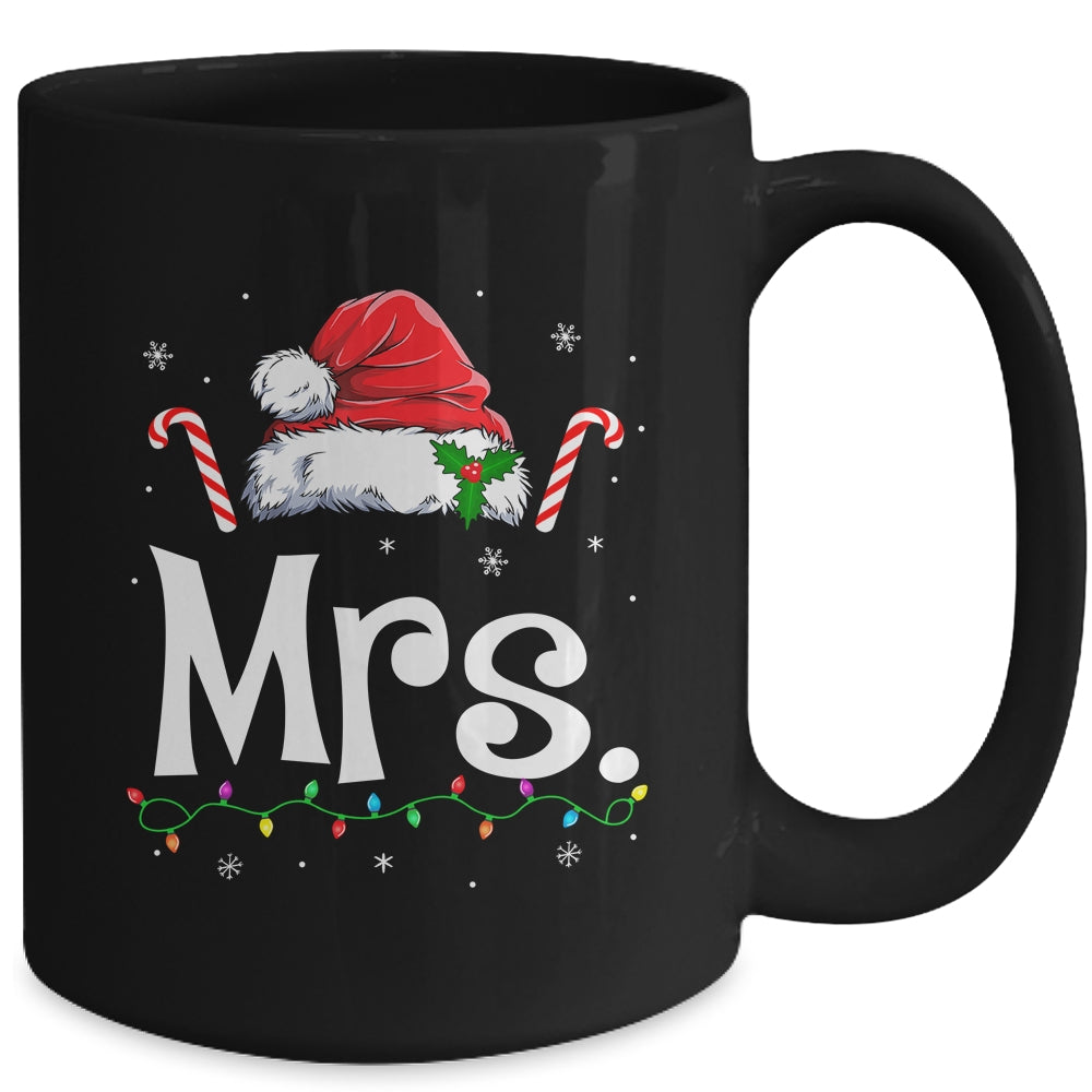 Mrs And Mr Claus Funny Couples Matching Christmas Xmas Light Mug | siriusteestore