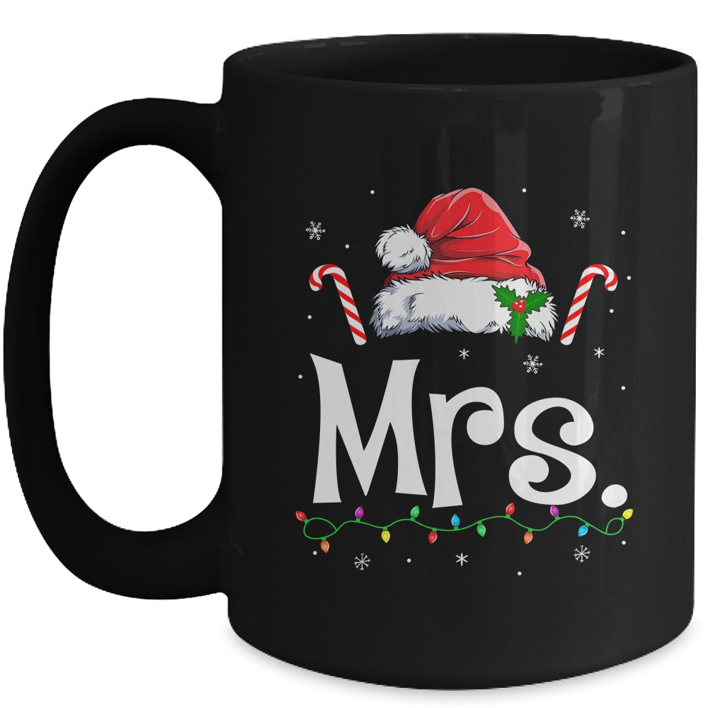 Mrs And Mr Claus Funny Couples Matching Christmas Xmas Light Mug | siriusteestore