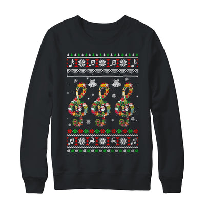 Music Note Christmas Ugly Musical Teacher For Men Women Shirt & Sweatshirt | siriusteestore