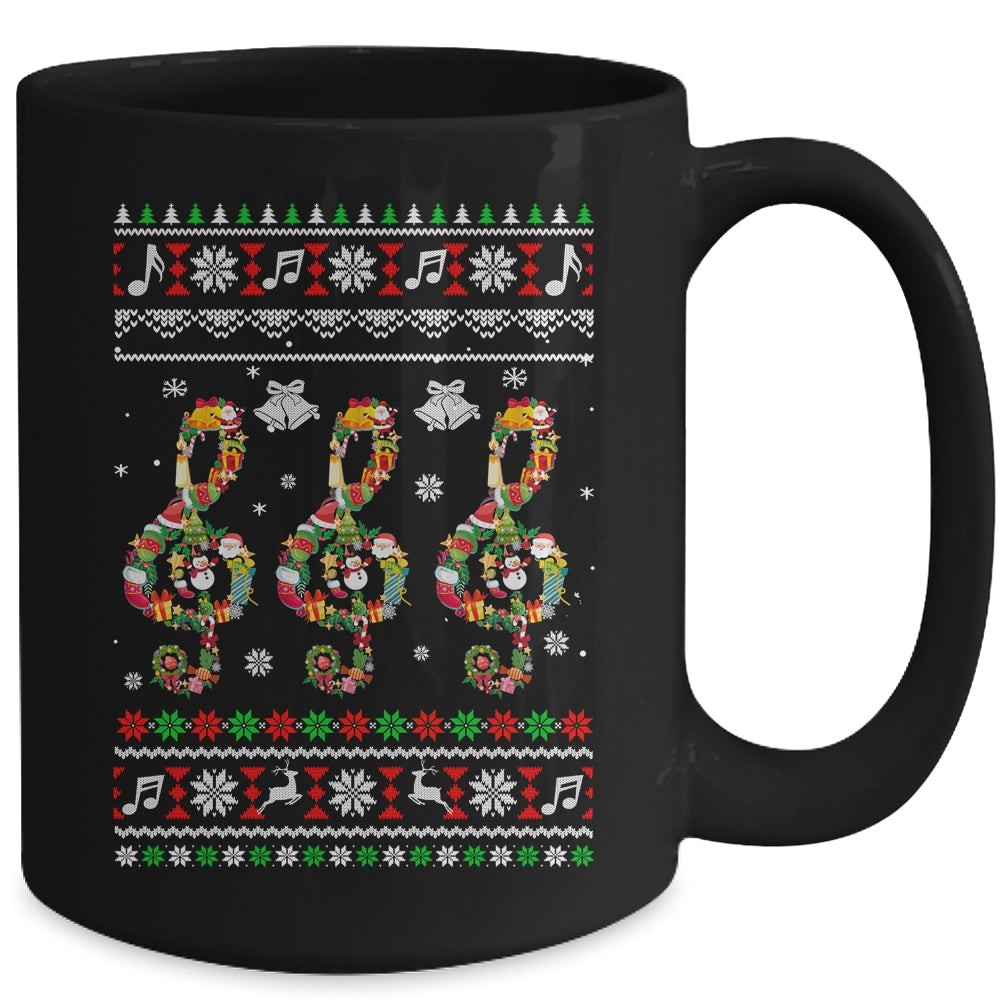 Music Note Christmas Ugly Musical Teacher For Men Women Mug | siriusteestore